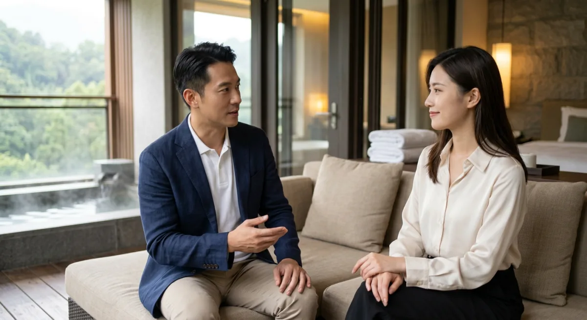 女性使用手機與新對象進行訊息交流